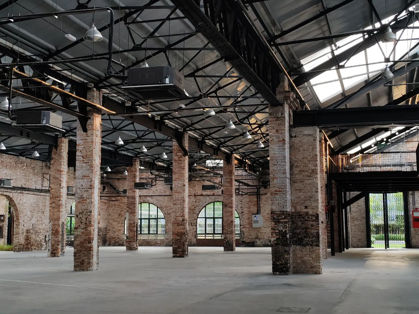 A brick and steel hall being brought back into use