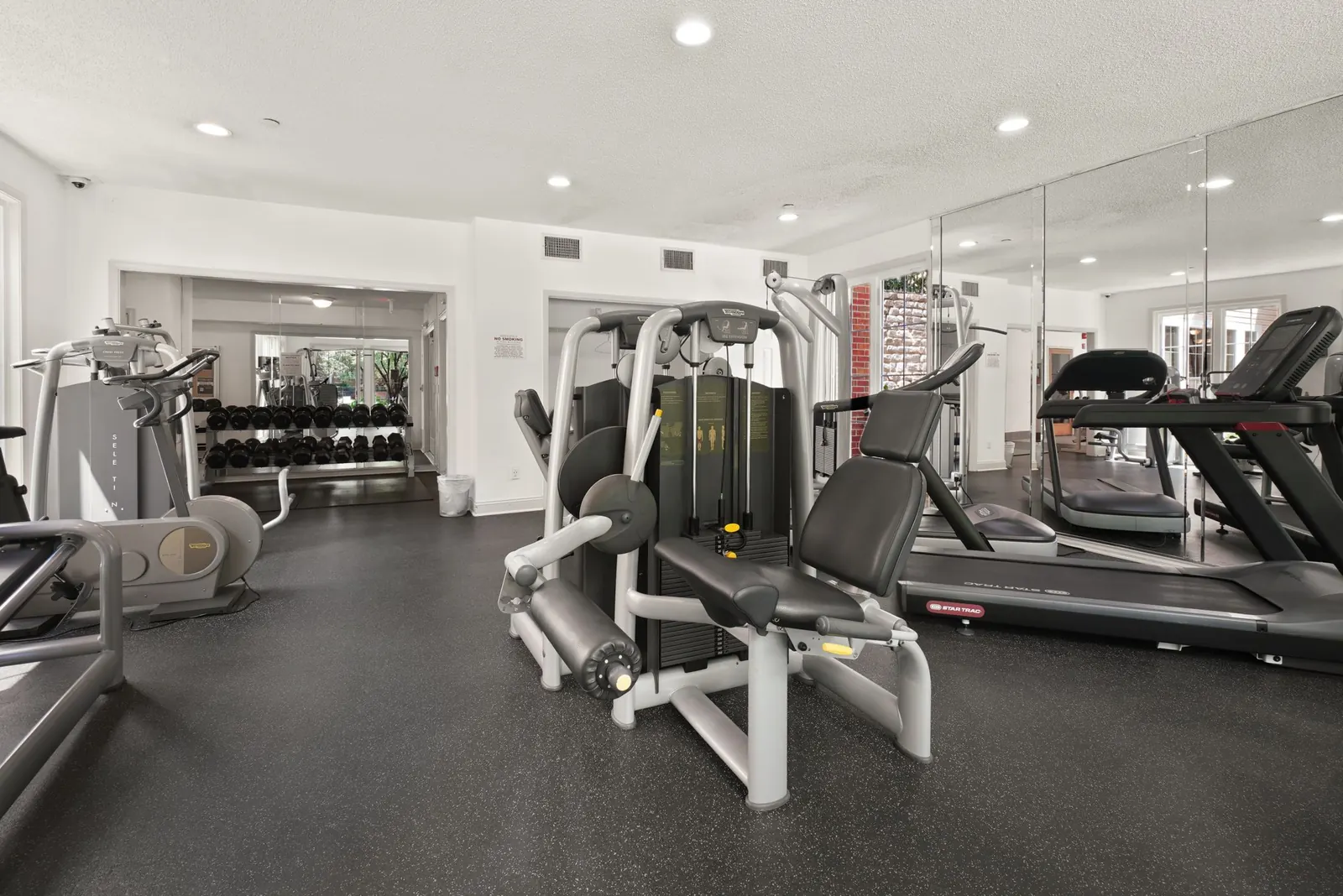 A spacious training studio filled with natural light