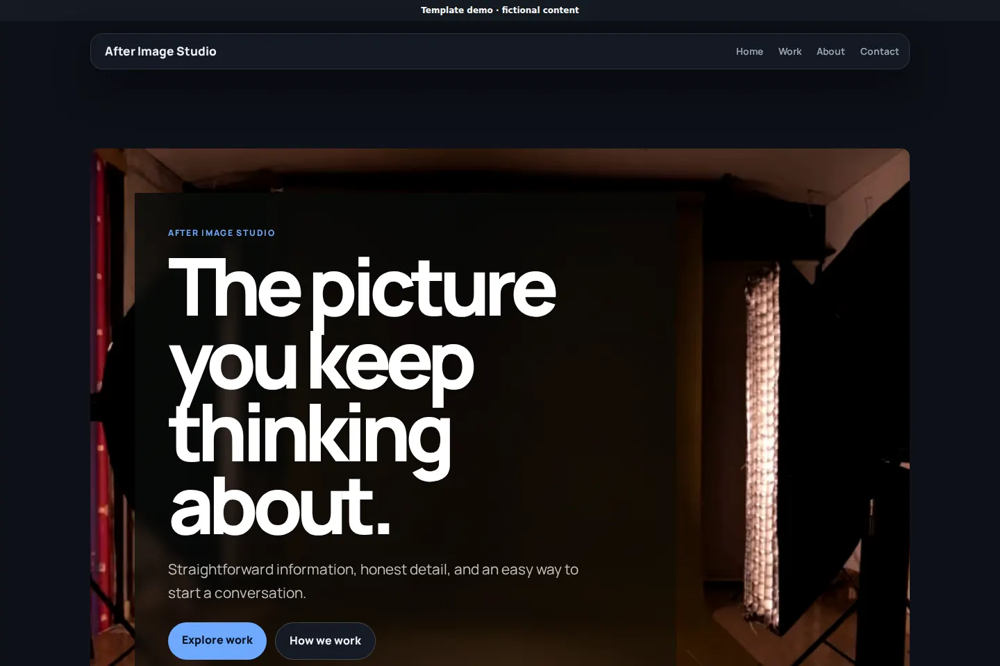 After Image template preview