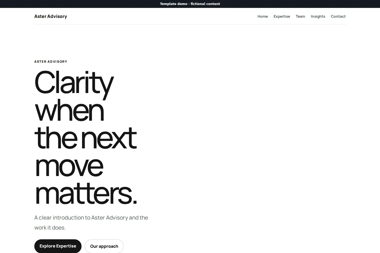 Aster template preview