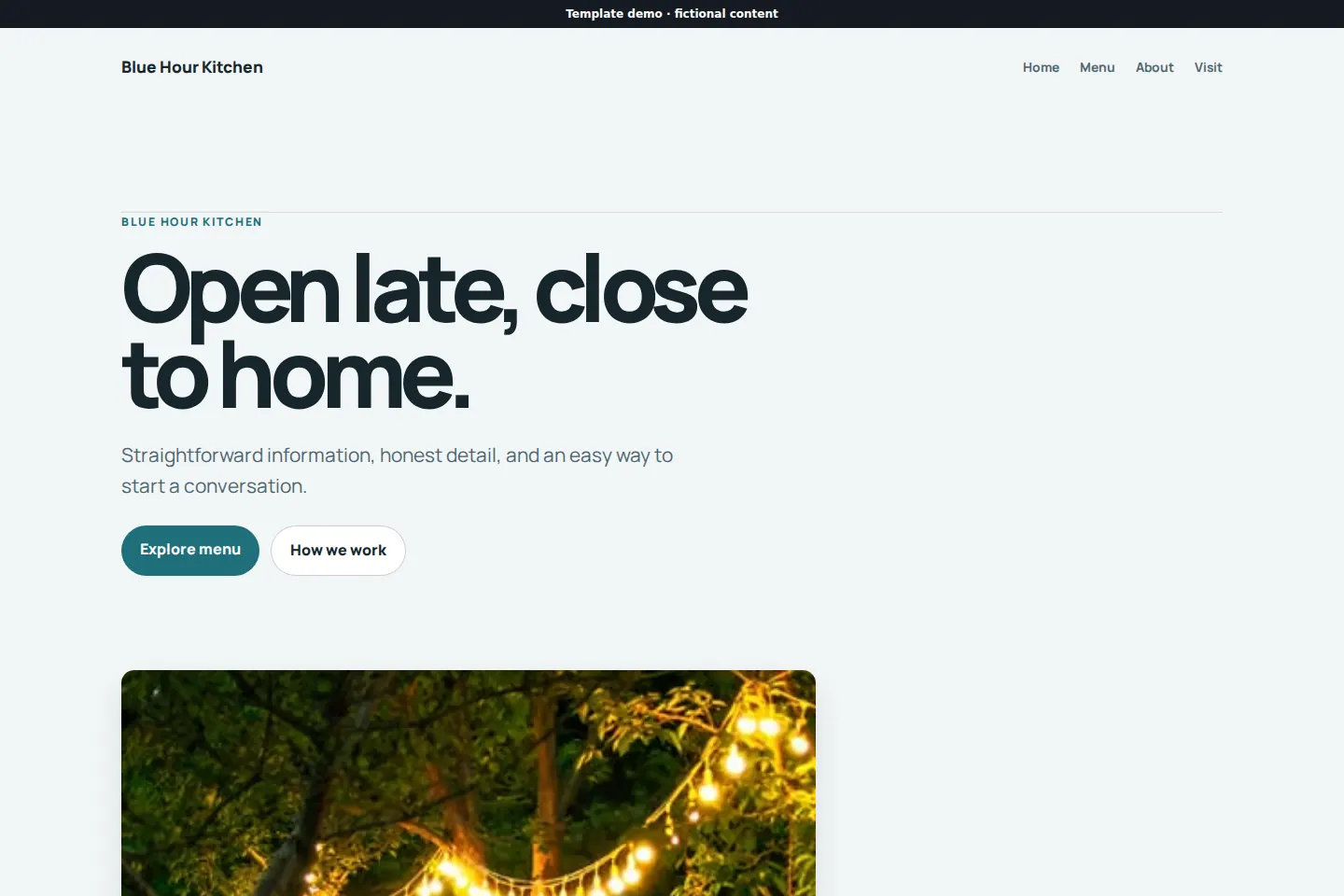 Blue Hour template preview
