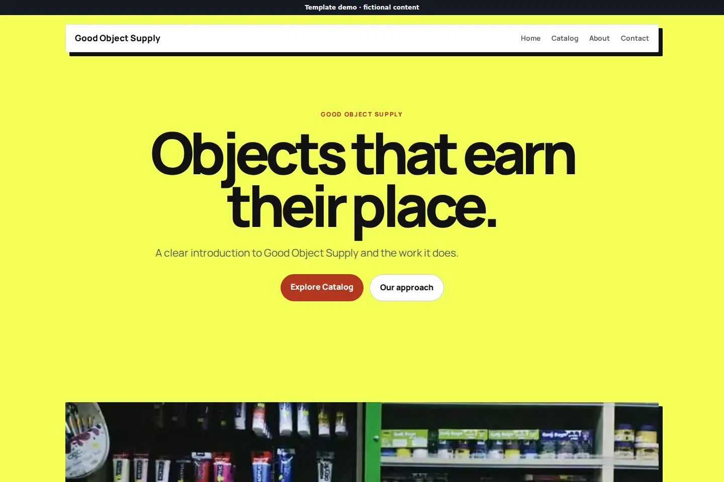 Good Object template preview