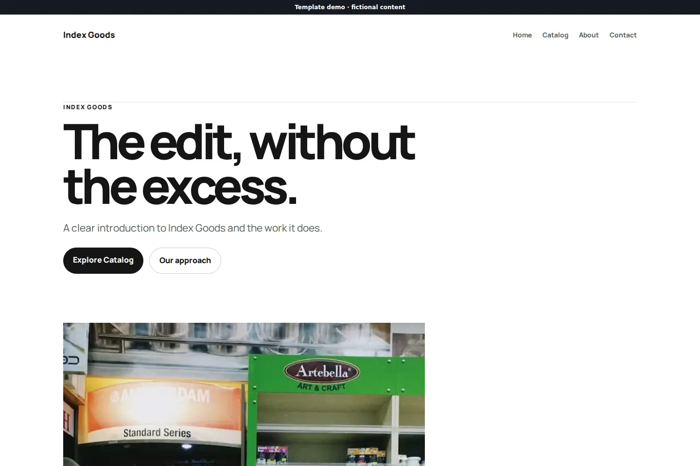 Index template preview