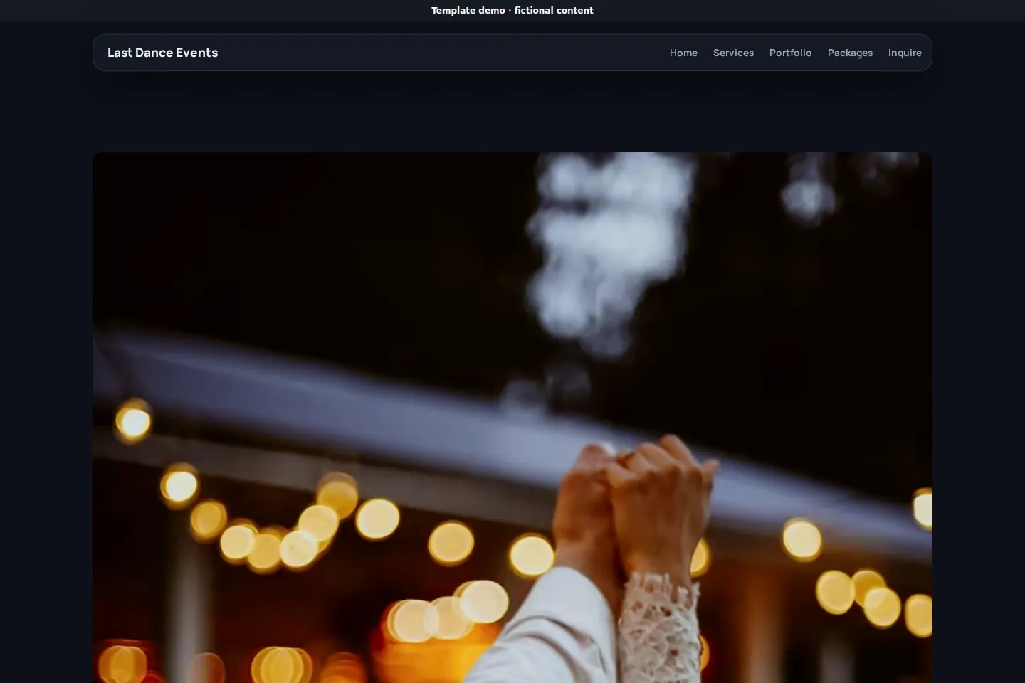 Last Dance template preview