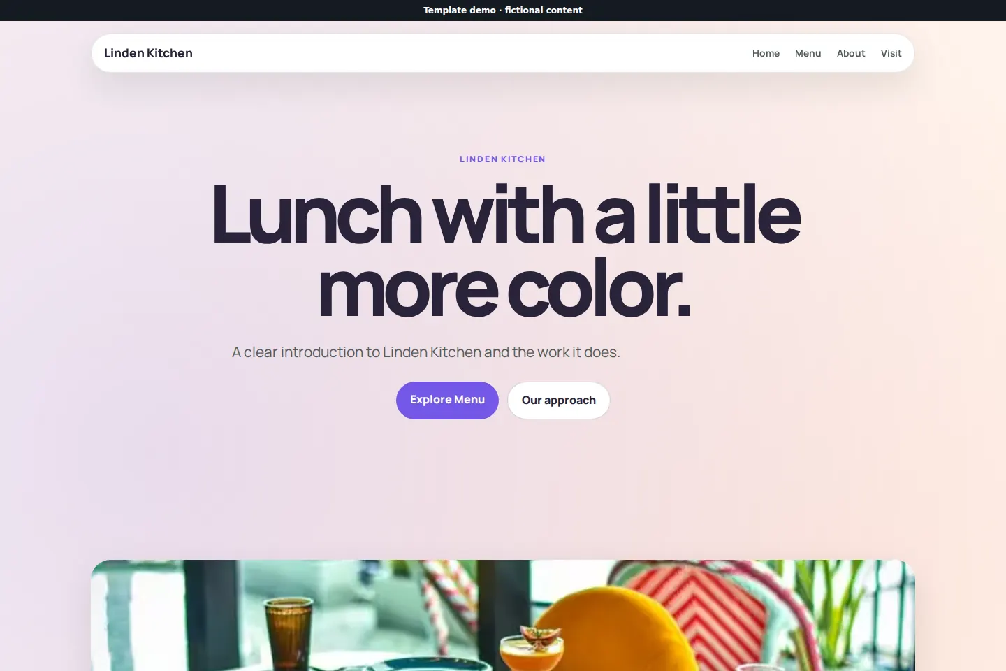 Linden template preview