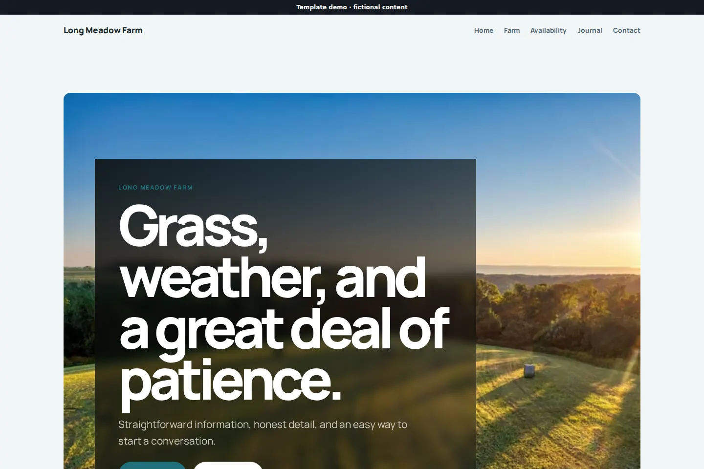 Long Meadow template preview