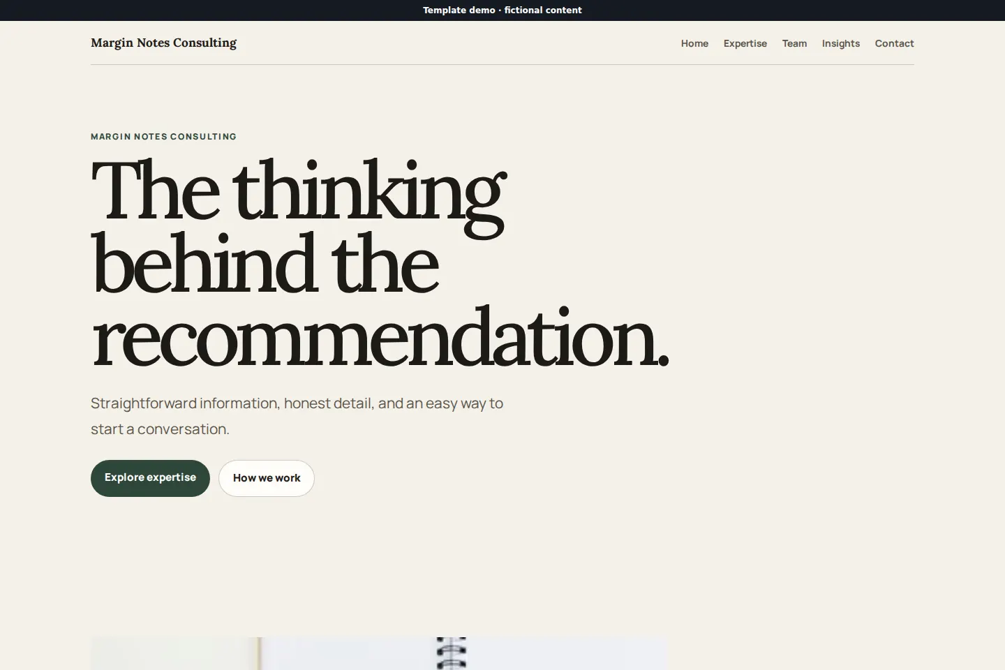 Margin Notes template preview