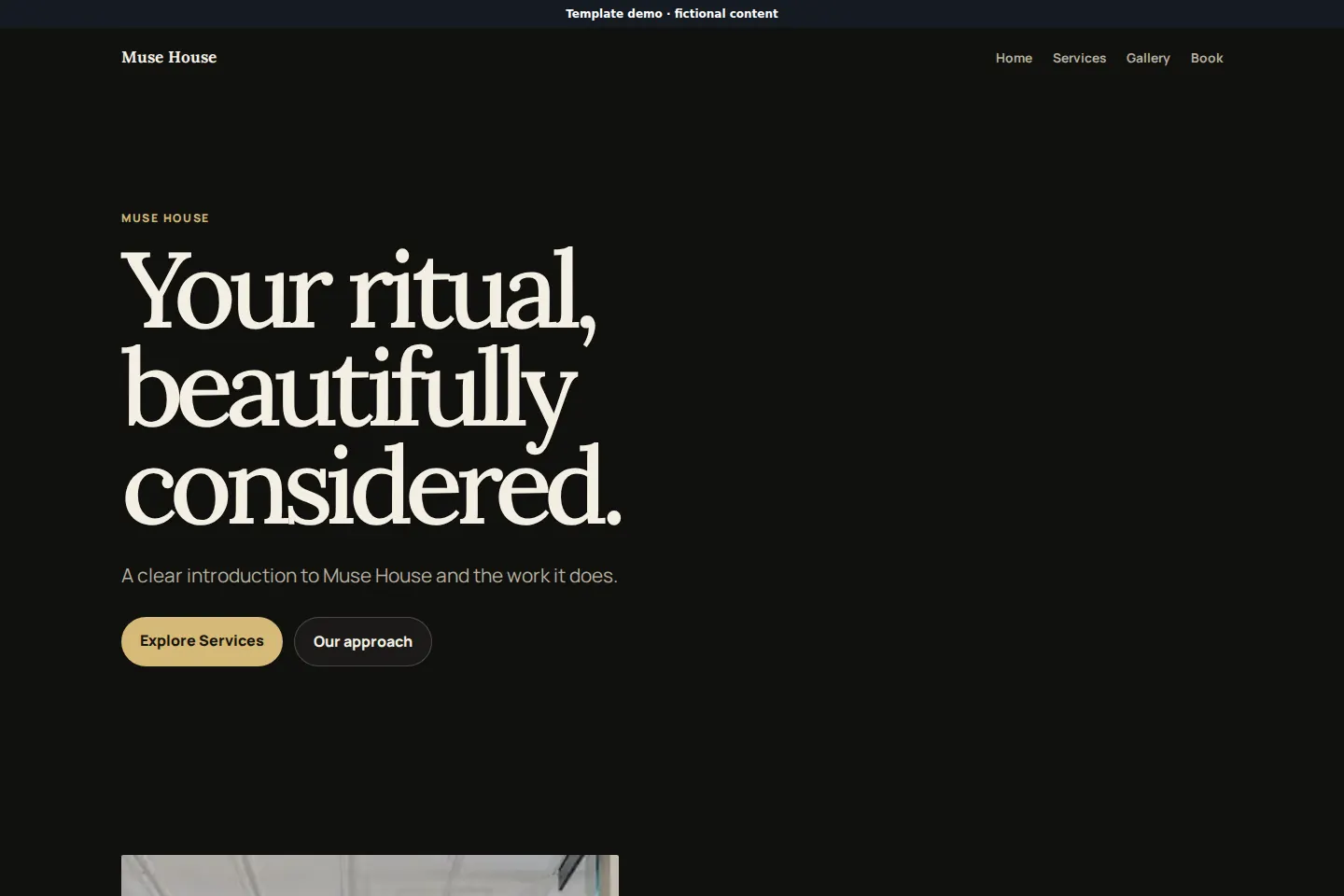 Muse House template preview