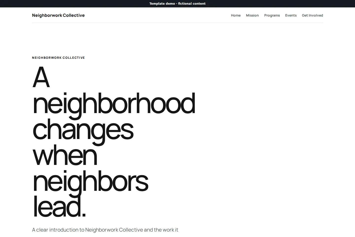 Neighborwork template preview