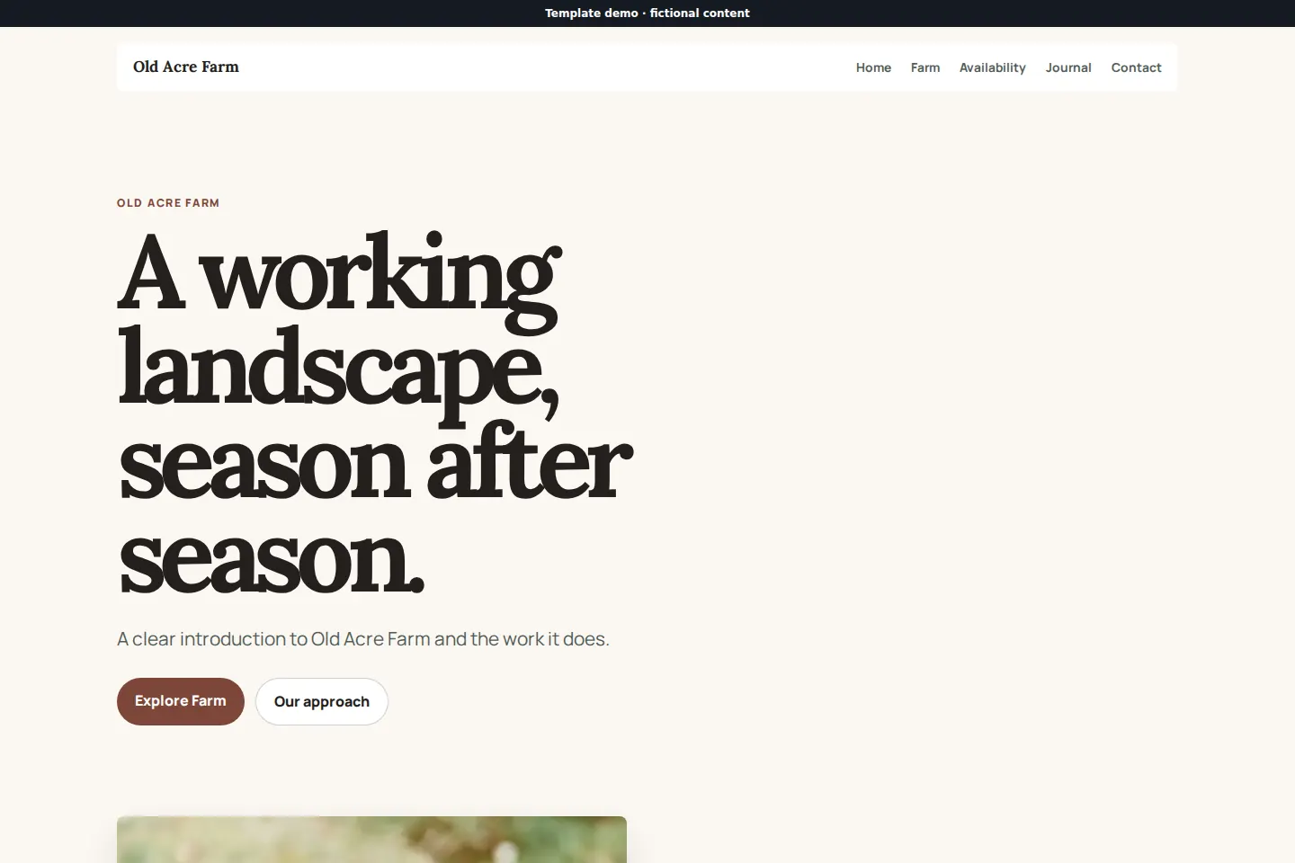 Old Acre template preview