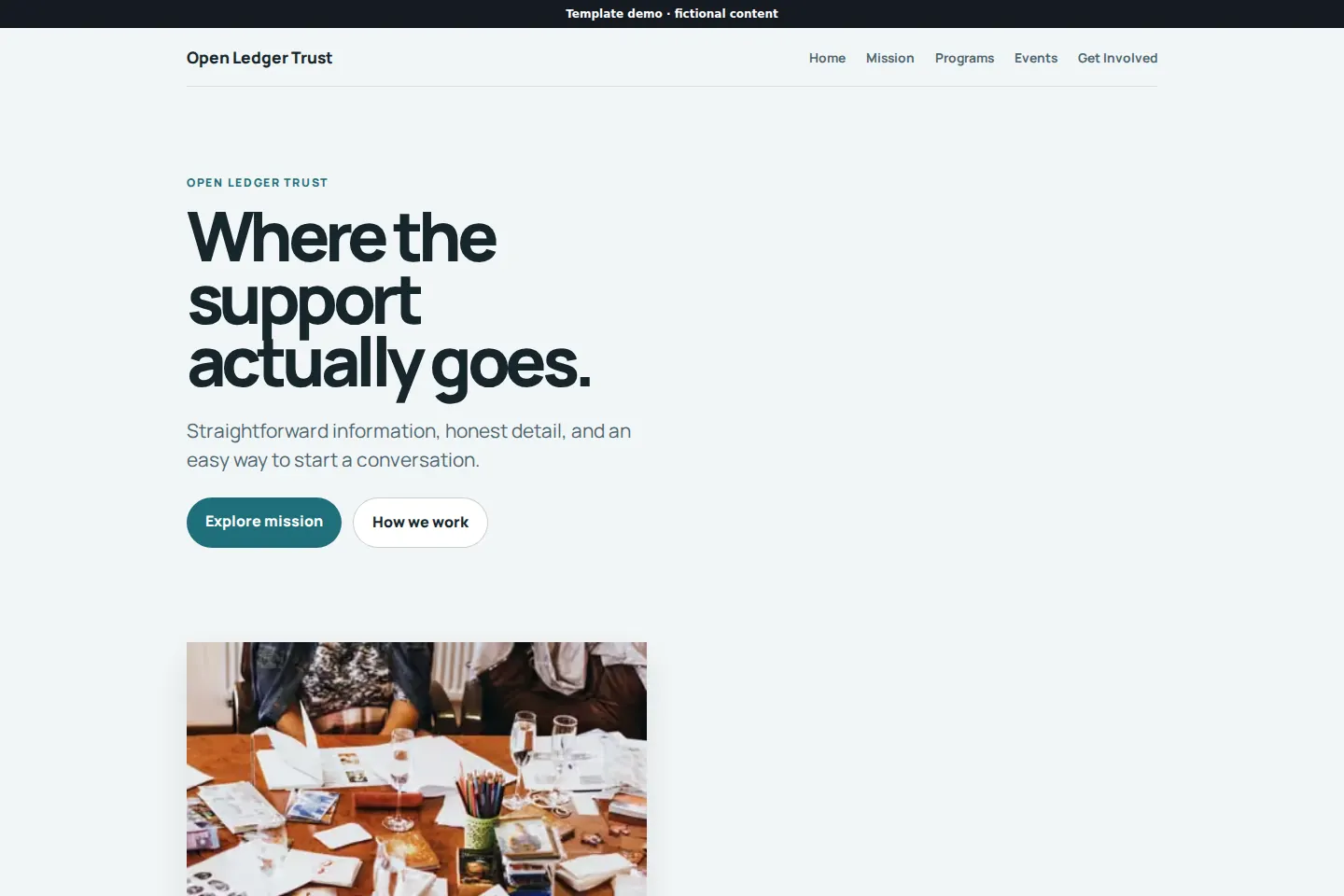 Open Ledger template preview