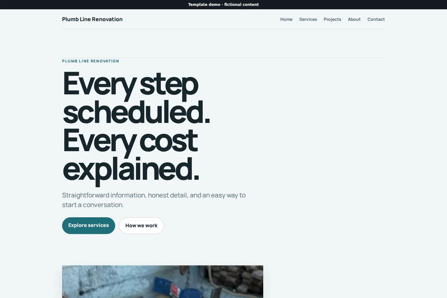 Plumb Line template preview