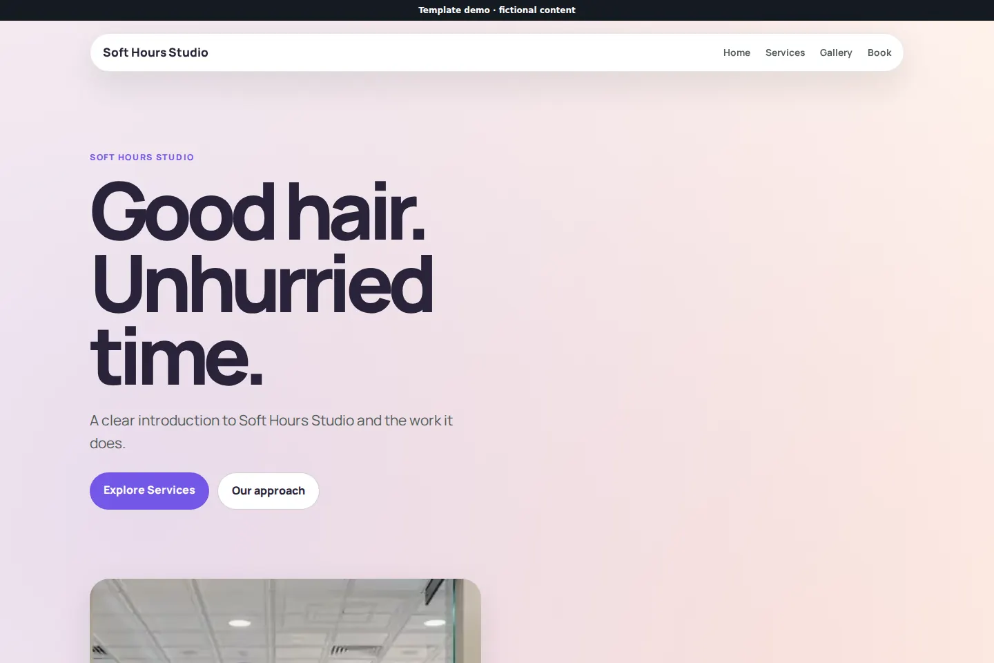 Soft Hours template preview