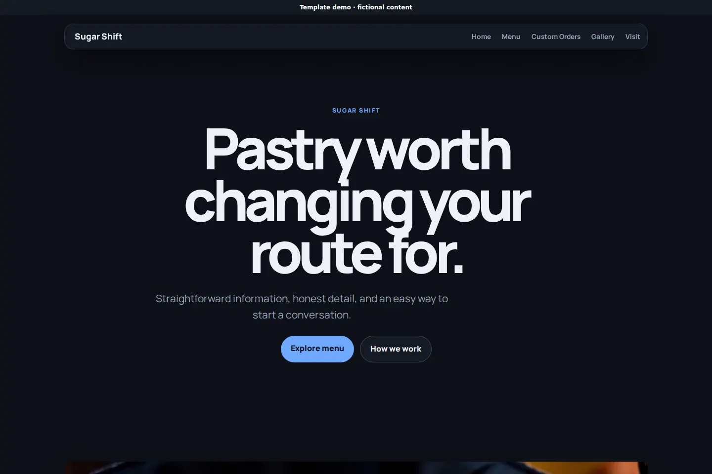 Sugar Shift template preview